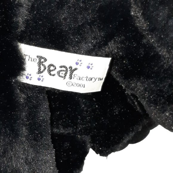 The Bear Factory Onyx The Black Panther Cat Sparkle Eyes Plush Stuffed Toy 12" - Picture 8 of 8